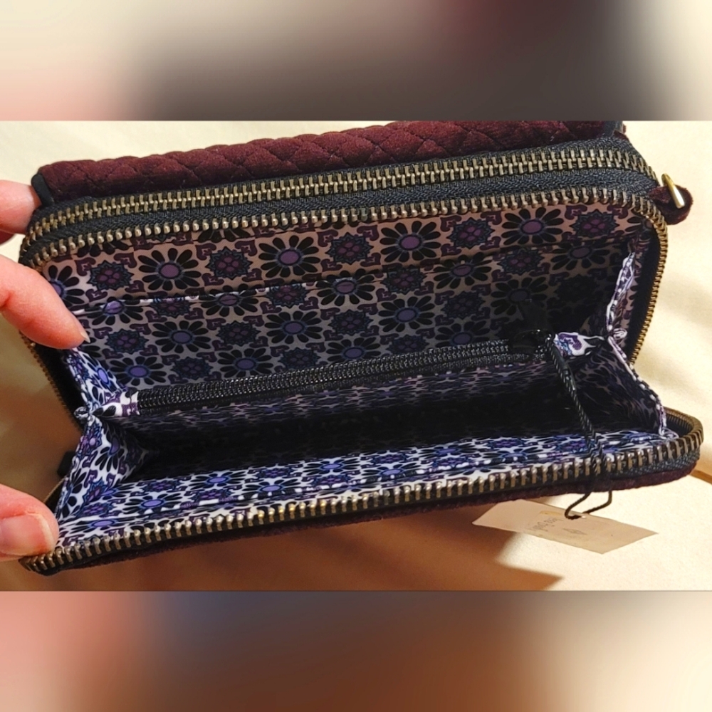 NWT Vera Bradley Iconic RFID All In One Crossbody Clutch Wallet Purse - Picture 3 of 7